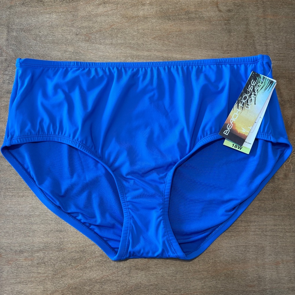 NEW Beach House Chloe High Waisted Bikini Swim Bottom HW58265 Harbor Blue 402